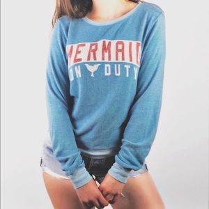 Wildfox Long Sleeve ‘Mermaid On Duty’ sweater